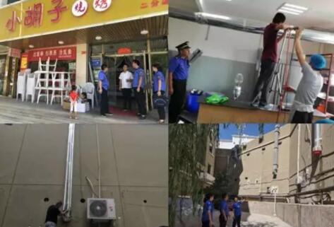 白銀城管整治餐飲油煙污染